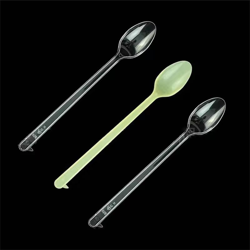 #2 in 1 function Plastic Clear spoon